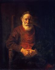 Kırmızılı Yaşlı Bir Adamın Portresi, 1652-1654